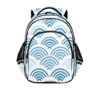 Mnsruu Sea Wave - Mochila ligera para niñas, para jardín de infantes, escuela primaria, pequeña, Sea Wave, M, Mochilas rucksack
