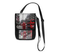 Mnsruu The Streets of London - Cartera de viaje para pasaporte, tarjetas de crédito, bolsa unisex cruzada con correa ajustable, #01, Talla única, moda