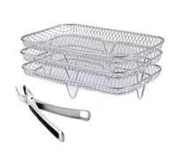 Mnsun Juego de accesorios para freidora de aire caliente de acero inoxidable, 3 accesorios apilables compatibles con DZ201 Foodi Air Fryer