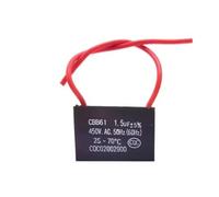 MNUPL 1 condensador de arranque CBB61 de 450 V, 0,8 1, 1,5 1,8 2, 2,5 3, 4, 5, 6, 7, 8, 10, 12, 15, 18 y 20 UF, for ventilador de techo y extractor de aire.(450V1.8UF)