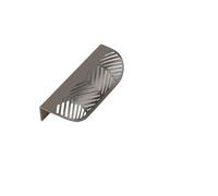 MNUPL 1 pieza con forma de hoja Latón dorado tiradores de gabinete manijas de muebles manija de puerta de cocina tiradores de cajón de cobre manija de armario(Large-Grey)