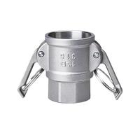 MNUPL 1 Unidad, 1/2 ", 3/4", 1 ", 1-1/4", 1-1/2 ", 2", SS304, Adaptador de Ajuste de Camlock casero de Acero Inoxidable, lengüeta Camlock de desconexión rápida(D Type,1-1/4")