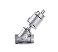 MNUPL 1 válvula de Asiento Angular neumática Tipo Y con Rosca Hembra de 1/2", 3/4" y 1", DN15 y DN20, de Acero Inoxidable 304, for Soldadura/Abrazadera for Vapor de Alta Temperatura(DN20)