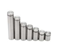 MNUPL 10 Uds Sujetadores de Vidrio 12mm Acero Inoxidable acrílico Publicidad separadores Pin Clavos cartelera Tornillos de fijación Hardware(12x25mm)