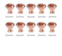 MNUPL 12 Uds. Perillas de gabinete Vintage, tirador de puerta de armario de bronce antiguo, perilla de tocador redonda de aleación de Zinc, perilla de manija de cajón de un solo orificio(10pcs)