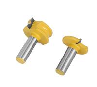 MNUPL 2 piezas 12 mm 1/2 quot;Juego de brocas for enrutador de cuentas y flauta de canoa de vástago, aleación de cobalto de tungsteno for brocas de cortador de madera(12.7mm shank)