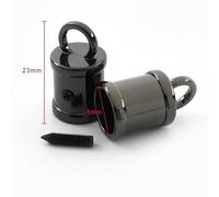 MNUPL 20 cierres de metal for bolsos de 10 x 23 mm, con borlas y flecos, for extremos de cuerda de cuero, for cadena de bolso, accesorios de bricolaje(GunBlack)