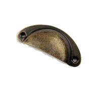 MNUPL 20 piezas Retro de Metal for armario con cajones de cocina, manija de puerta y perillas for muebles, herrajes for armario, tiradores de concha de latón antiguo(Green Bronze)