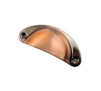 MNUPL 20 piezas Retro de Metal for armario con cajones de cocina, manija de puerta y perillas for muebles, herrajes for armario, tiradores de concha de latón antiguo(Brushed Red Bronze)