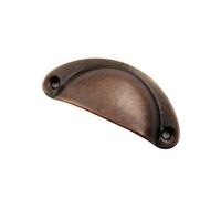 MNUPL 20 piezas Retro de Metal for armario con cajones de cocina, manija de puerta y perillas for muebles, herrajes for armario, tiradores de concha de latón antiguo(Red Bronze)