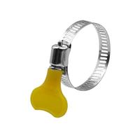 MNUPL 5 Piezas de 8-44 mm, Abrazaderas de Manguera de plástico Amarillas Ajustables con Giro Manual, Abrazaderas de Tubo de Acero Inoxidable 201 for Tubos(32-44mm (5pcs))