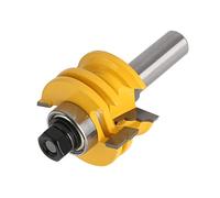 MNUPL Broca for enrutador de madera con vástago de 8mm y 12,7mm, riel for puerta de vidrio y broca for enrutador Reversible de estilo, fresa for herramienta de carpintería de madera, 1 ud.(8mm Shank)