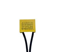 MNUPL Cinta de capacitancia de seguridad AD K X2 de 5 piezas, 0,1 uF, 0,15 uF, 0,22 uF, 0,33 uF, 0,47 uF, 250 V-275 V, carcasa de condensador de seguridad de cable flexible(0.22UF)