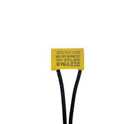 MNUPL Cinta de capacitancia de seguridad AD K X2 de 5 piezas, 0,1 uF, 0,15 uF, 0,22 uF, 0,33 uF, 0,47 uF, 250 V-275 V, carcasa de condensador de seguridad de cable flexible(0.1UF)