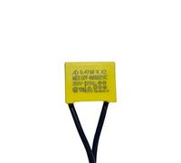 MNUPL Cinta de capacitancia de seguridad AD K X2 de 5 piezas, 0,1 uF, 0,15 uF, 0,22 uF, 0,33 uF, 0,47 uF, 250 V-275 V, carcasa de condensador de seguridad de cable flexible(0.47UF)
