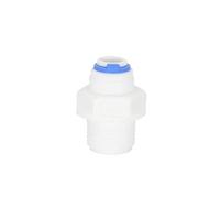 MNUPL Conector rápido de Filtro de Agua de 1/4 "y 3/8", Conector Recto de Rosca Macho/Rosca Hembra de 1/2 "y 3/4", Conector de Filtro de Agua RO, 1 ud.(1l4Tube-3l8Thread)