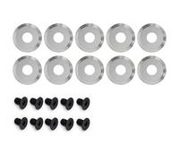 MNUPL Insertos de carburo redondos de 10 piezas, 15 mm (3/5") x 2,5 mm, 30 grados, for torno de madera, herramienta de torneado, 12 x 2,5 mm, 30 D(10pcs with screw)