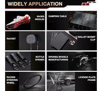 MNUPL Panel de fibra de carbono mate brillante, liso, 3K, de alta dureza, anti-UV, 0,5-5 mm, 400 x 400 mm(2.0mm Twill Matte)