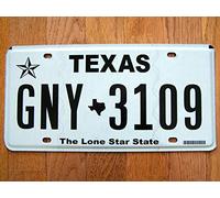 MNUT Texas Passenger - Placa de matrícula de pasajero (Gny3109) ¡®The Lone Star State¡ - Placa de matrícula de 15 x 30 cm