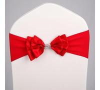 MNUvxzaewf 10 Lazos Rojos y Blancos con Nudo for Bodas, Fiestas, Banquetes, Eventos navideños, decoración de Hotel - A03(A01)