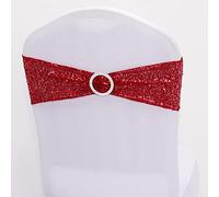 MNUvxzaewf Bandas elásticas de Lentejuelas Brillantes for sillas con Hebilla Deslizante for Decoraciones Bodas. Lazo for No es una Funda Silla. - 01(5)