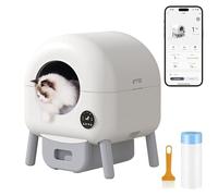 MNUvxzaewf Bandeja de Arena automática Extragrande 89 l for Gatos con Control por aplicación, eliminación olores, Inodoro Inteligente Cerrado tapete for Varios