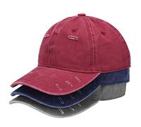 MNXA Paquete de 3 gorras de béisbol lisas, estilo retro ajustable para papá, sombrero de regalo para hombres/mujeres, sin estructurar/algodón - - talla única