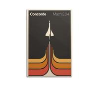 MNXBCL Concorde Mach 2.04 - Lienzo decorativo para pared e impresión artística moderna para decoración de dormitorio familiar, 30 x 45 cm