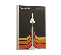 MNXBCL Concorde Mach 2.04 - Lienzo decorativo para pared e impresión artística moderna para dormitorio familiar, pósteres de 20 x 30 pulgadas (50 x 75 cm)