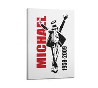MNXBCL Michael Jackson Silhouette1 - Lienzo decorativo para pared e impresión artística moderna para decoración de dormitorio familiar, 12 x 18 pulgadas (30 x 45 cm)