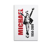 MNXBCL Michael Jackson Silhouette1 - Lienzo decorativo para pared e impresión artística moderna para decoración de dormitorio familiar, 12 x 18 pulgadas (30 x 45 cm)
