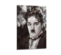 MNXBCL Póster de retrato de Charlie Chaplin con pintura decorativa en lienzo para pared e impresión artística moderna para dormitorio familiar, pósteres de 20 x 30 pulgadas (50 x 75 cm)