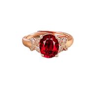 Mnyixsi Anillo ajustable de oro de 14 quilates con mariposa y circonita cúbica abierta para mujer, joyería de compromiso romántica, anillo colorido de corte princesa con circonita cúbica para novia