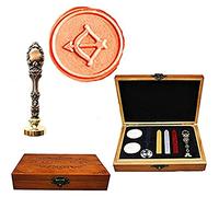 MNYR - Brújula de madera de lujo con diseño de pavo real, color rojo, latón y metal rojo