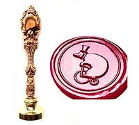 MNYR - Sello de cera con diseño de oso de circo, diseño de pavo real, color bronce