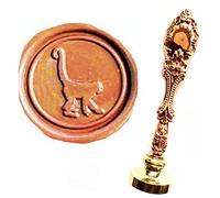 MNYR - Sello de cera de mono con mango de metal de bronce para invitaciones decorativas para amantes de Navidad, paquetes de sellado de cera