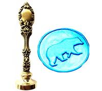MNYR - Sello de cera de oso vintage de bronce con diseño de pavo real para decoración de bodas, invitaciones de papel, sellos de sobres, sello personalizado con monograma, sello de cera