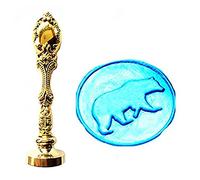 MNYR - Sello de cera de oso vintage de bronce con diseño de pavo real para decoración de bodas, invitaciones de papel, sellos de sobres, sello personalizado con monograma, sello de cera