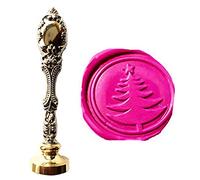 MNYR - Sello de cera para árbol de Navidad, diseño vintage de pavo real, color bronce