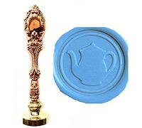 MNYR - Sello de cera para tetera, diseño de pavo real, color bronce