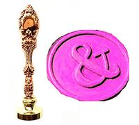 MNYR Vintage Ampersand y sello de cera sello de bronce de lujo de metal pavo real decorativo invitaciones de boda tarjetas de regalo de papel inmóvil sellos de sobres personalizados logotipo imagen