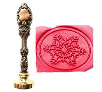 MNYR Vintage Fancy Christmas Snowflake Nature Sello de cera de bronce de lujo de metal pavo real decorativo invitaciones de boda tarjetas de regalo papel papelario sobre personalizado logotipo sello