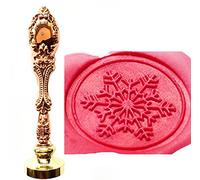 MNYR Vintage Fancy Navidad copos de nieve Naturaleza Sello de cera de lujo bronce metal pavo real decoración boda invitaciones tarjetas de regalo de papel estacional sobre imagen personalizada sello