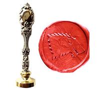 MNYR Vintage Fancy Wolf Direwolf Animal Art sello de cera de lujo bronce pavo real decorativo invitaciones de boda tarjeta de regalo papel papelería personalizado logotipo sello de sellado de cera