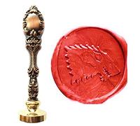 MNYR Vintage Fancy Wolf Direwolf Animal Art sello de cera de lujo bronce pavo real decorativo invitaciones de boda tarjeta de regalo papel papelería personalizado logotipo sello de sellado de cera