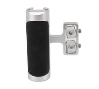 MNYTDPOCF Empuñadura Lateral Universal para Jaula de cámara, Mango de aleación de Aluminio Ajustable con Cubierta de Silicona, diseño Deslizante hacia Arriba y hacia Abajo con Soporte de (Plata)