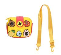 MNYTDPOCF Estuche para cámara para niños, Carcasa amortiguadora Multicolor de Dibujos Animados, Bolso Bandolera de Gran Capacidad para niños y niñas, Bolsa de Almacenamiento para cámara (Amarilla)