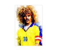 Mnyuein Carlos Valderrama 6 pósteres de fútbol en lienzo, decoración de pared, pinturas para sala de estar, dormitorio, decoración sin marco: 40 x 60 cm