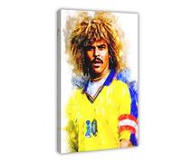Mnyuein Carlos Valderrama - Póster de 6 pósteres de fútbol en lienzo, decoración de dormitorio, paisaje, oficina, habitación, marco de regalo: 30 x 45 cm