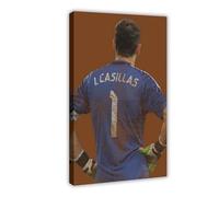 Mnyuein Iker Casillas 2 pósteres de fútbol en lienzo, decoración de pared, cuadros para sala de estar, dormitorio, marco de decoración, 50 x 75 cm